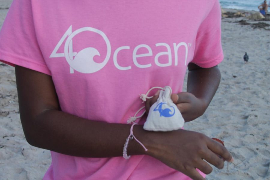 The 4Ocean bracelet and the bag it came in.