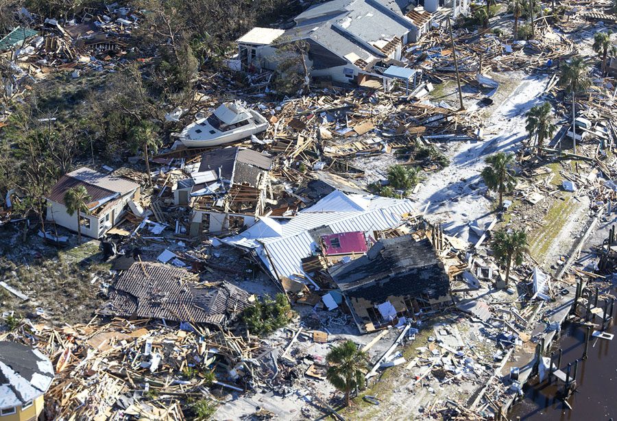 MEXICO BEACH, FL - OCTOBER 12: Homes and businesses along US 98 are left in devastation by Hurricane Michael on October 12, 2018 in Mexico Beach, Florida. The deadly hurricane made landfall along the Florida Panhandle Wednesday as a Category 4 storm. (Photo by Mark Wallheiser/Getty Images)